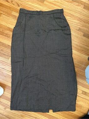 VINTAGE, One of One Brown Pencil Skirt